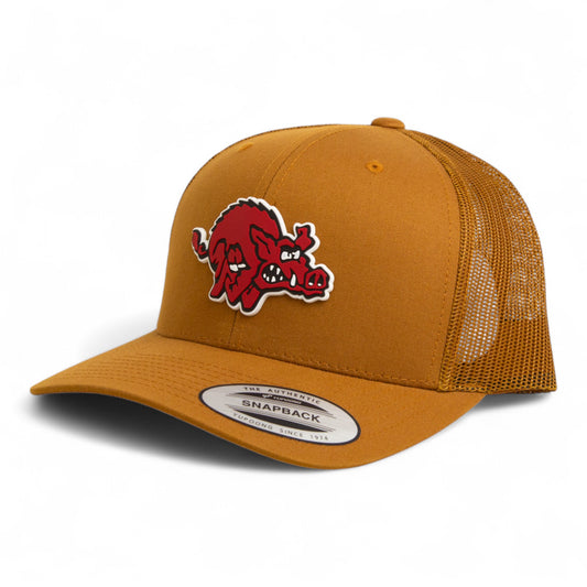 Arkansas Razorbacks 1970’s Classic 3D YP Snapback Trucker Hat- Caramel