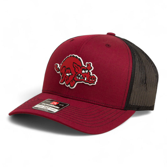 Arkansas Razorbacks 1970’s Classic 3D Snapback Trucker Hat- Cardinal/ Black