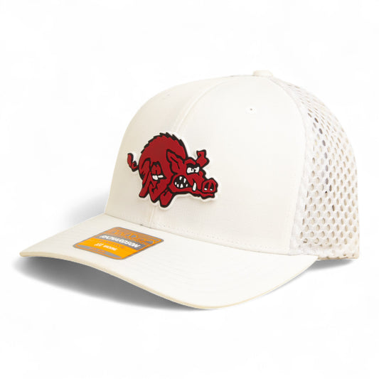 Arkansas Razorbacks 1970’s Classic 3D Snapback Tilikum Trucker Hat- White