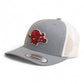 Arkansas Razorbacks 1970’s Classic 3D YP Snapback Trucker Hat- Heather Grey/ White