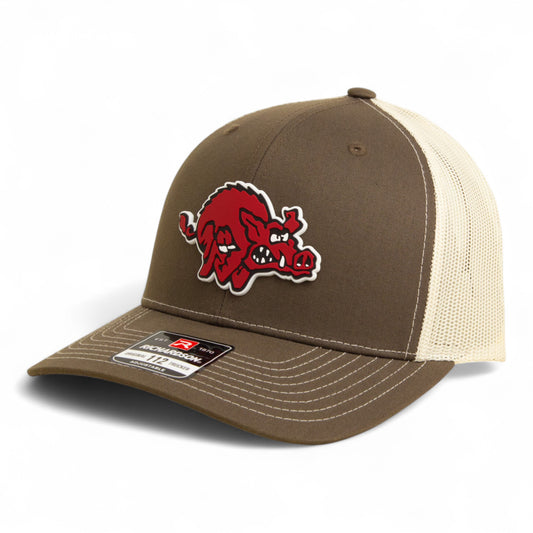 Arkansas Razorbacks 1970’s Classic 3D Snapback Trucker Hat- Chocolate Chip/ Birch