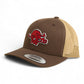 Arkansas Razorbacks 1970’s Classic 3D YP Snapback Trucker Hat- Brown/ Tan