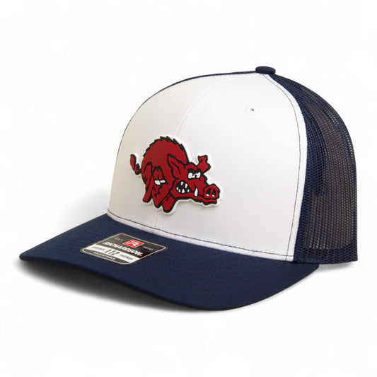 Arkansas Razorbacks 1970’s Classic 3D Snapback Trucker Hat- White/ Navy