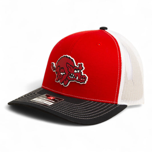 Arkansas Razorbacks 1970’s Classic 3D Snapback Trucker Hat- Red/ White/ Black