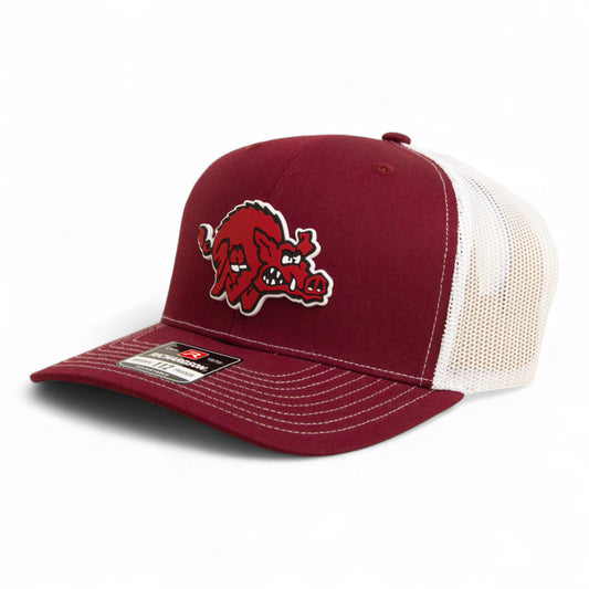 Arkansas Razorbacks 1970’s Classic 3D Snapback Trucker Hat- Cardinal/ White