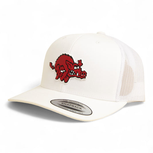 Arkansas Razorbacks 1970’s Classic 3D YP Snapback Trucker Hat- White