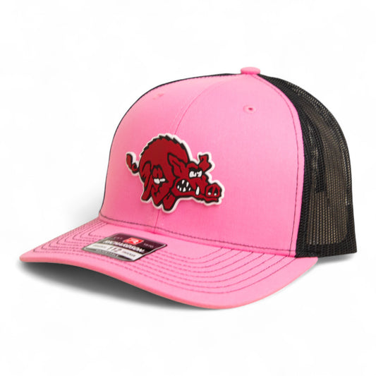 Arkansas Razorbacks 1970’s Classic 3D Snapback Trucker Hat- Pink/ Black