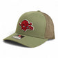 Arkansas Razorbacks 1970’s Classic 3D Snapback Trucker Hat- Loden