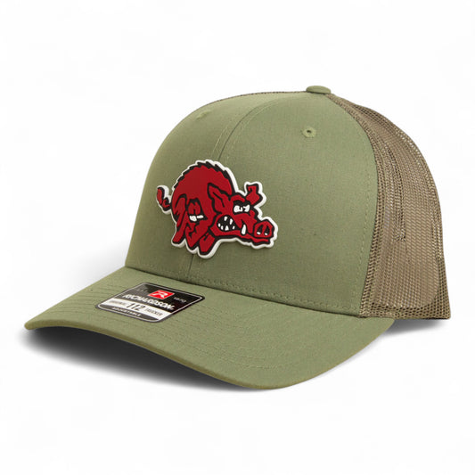 Arkansas Razorbacks 1970’s Classic 3D Snapback Trucker Hat- Loden