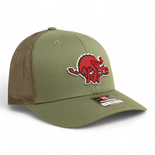 Arkansas Razorbacks 1970’s Classic 3D Snapback Trucker Hat- Loden