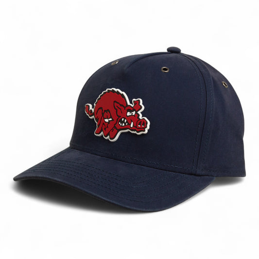 Arkansas Razorbacks 1970’s Classic 3D Snapback Canvas Hat- Navy