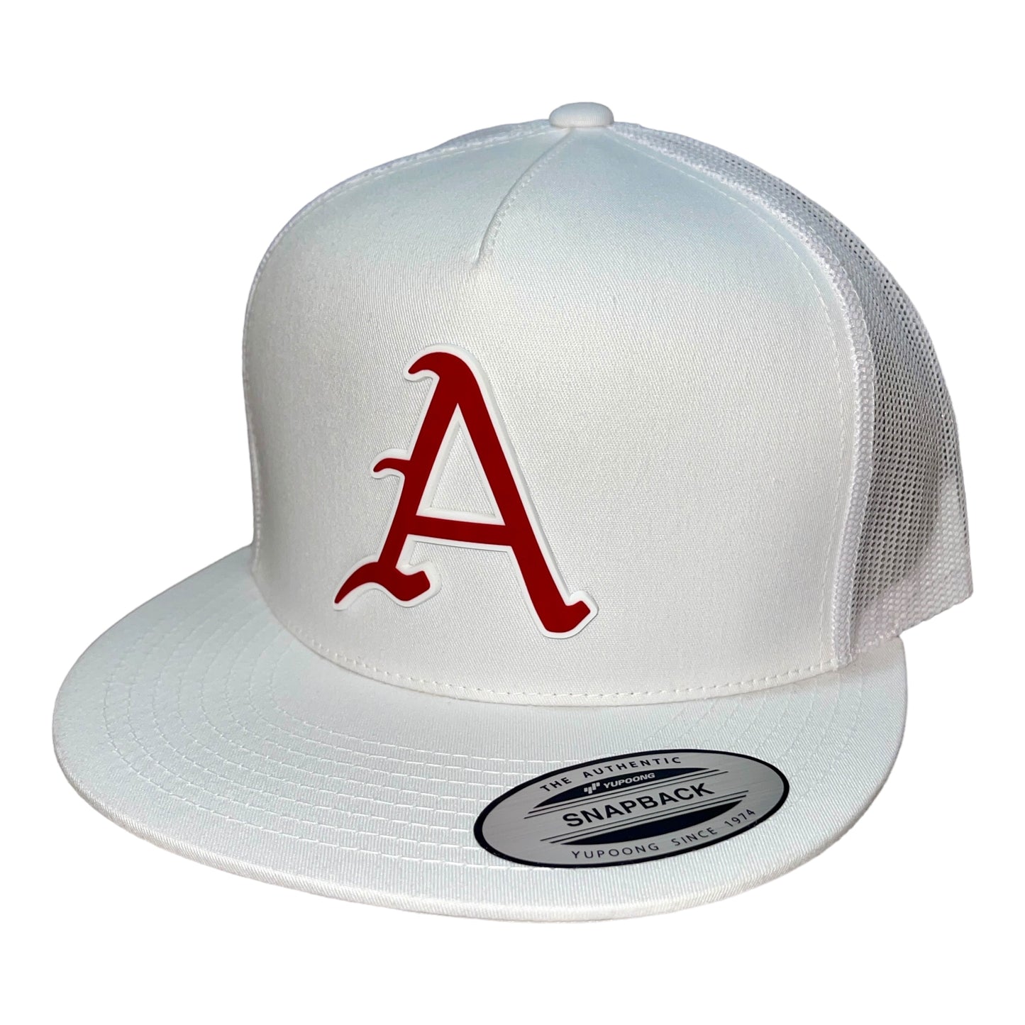 Arkansas Razorbacks Baseball A YP Snapback Flat Bill Trucker Hat- White