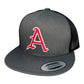 Arkansas Razorbacks Baseball A YP Snapback Flat Bill Trucker Hat- Charcoal/ Black