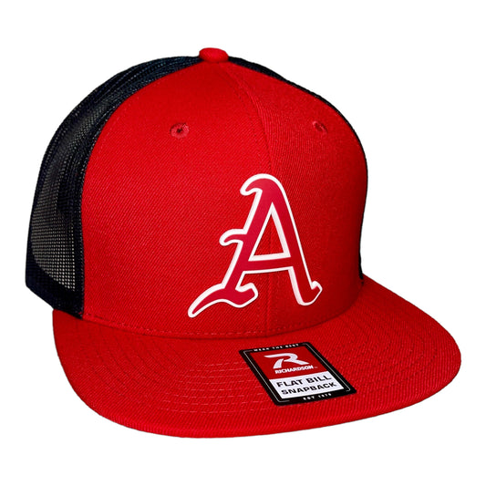 Arkansas Razorbacks Baseball A 3D Wool Blend Flat Bill Hat- Red/ Black