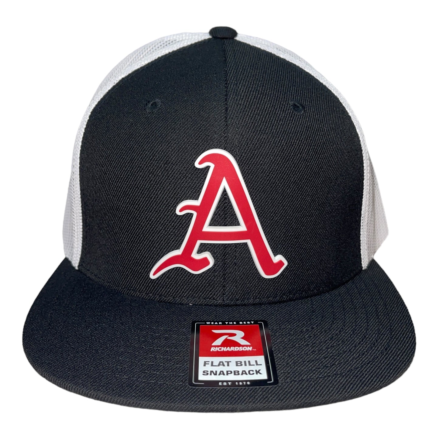 Arkansas Razorbacks Baseball A 3D Wool Blend Flat Bill Hat- Black/ White