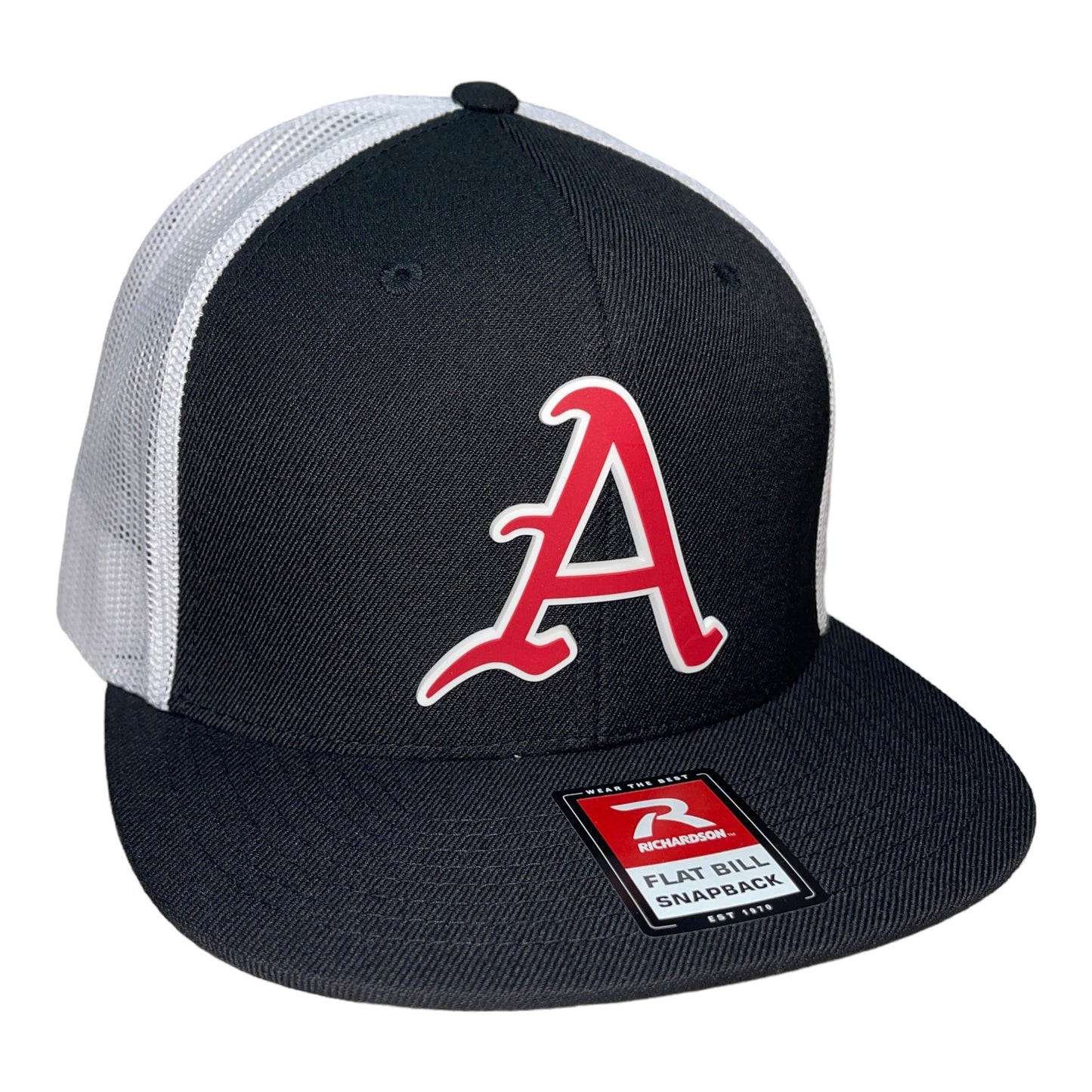 Arkansas Razorbacks Baseball A 3D Wool Blend Flat Bill Hat- Black/ White