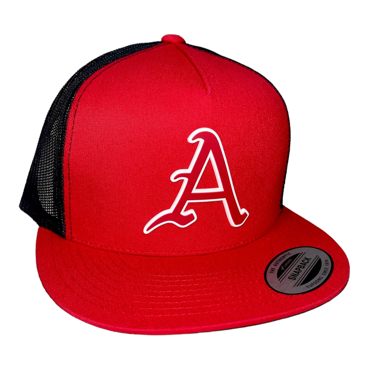 Arkansas Razorbacks Baseball A YP Snapback Flat Bill Trucker Hat- Red/ Black