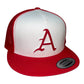 Arkansas Razorbacks Baseball A YP Snapback Flat Bill Trucker Hat- White/ Red