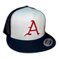 Arkansas Razorbacks Baseball A YP Snapback Flat Bill Trucker Hat- White/ Black