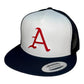 Arkansas Razorbacks Baseball A YP Snapback Flat Bill Trucker Hat- White/ Black