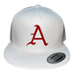 Arkansas Razorbacks Baseball A YP Snapback Flat Bill Trucker Hat- White