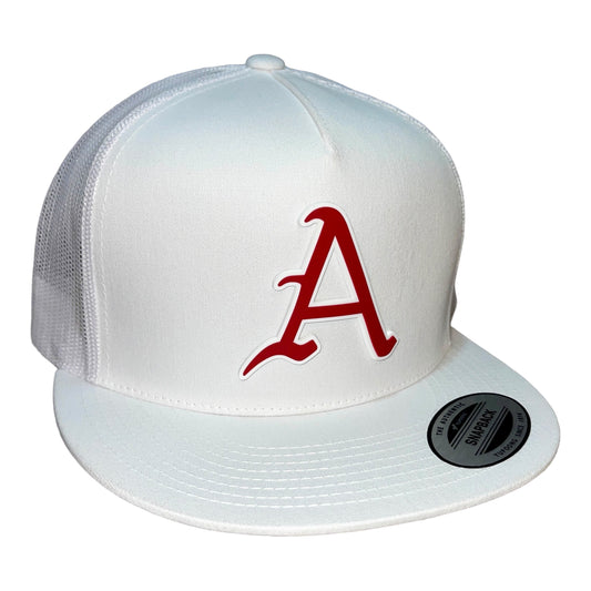 Arkansas Razorbacks Baseball A YP Snapback Flat Bill Trucker Hat- White