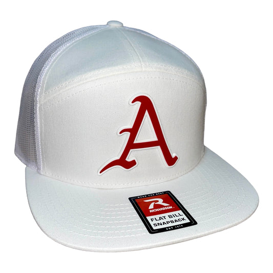 Arkansas Razorbacks Baseball A 3D Snapback Seven-Panel Trucker Hat- White