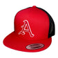 Arkansas Razorbacks Baseball A YP Snapback Flat Bill Trucker Hat- Red/ Black