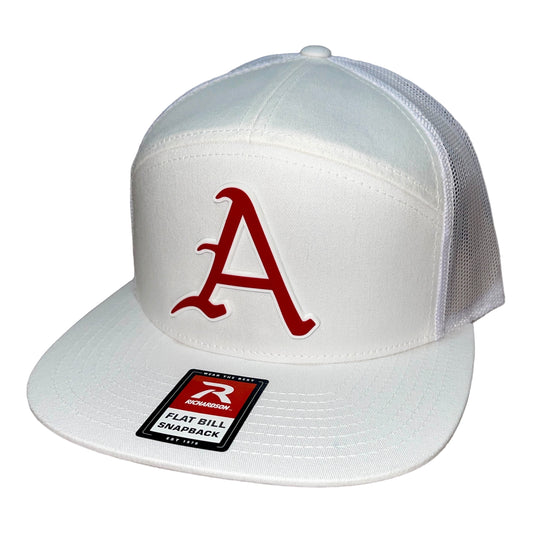 Arkansas Razorbacks Baseball A 3D Snapback Seven-Panel Trucker Hat- White