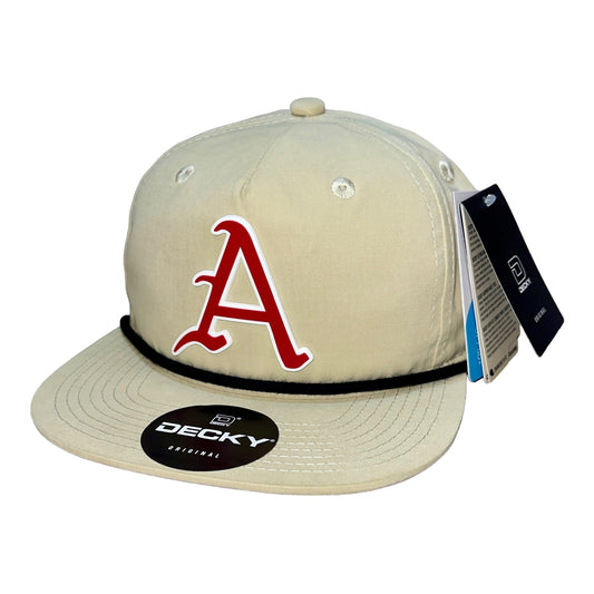 Arkansas Razorbacks Baseball A 3D Classic Rope Hat- Birch/ Black