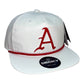 Arkansas Razorbacks Baseball A 3D Classic Rope Hat- White/ Red