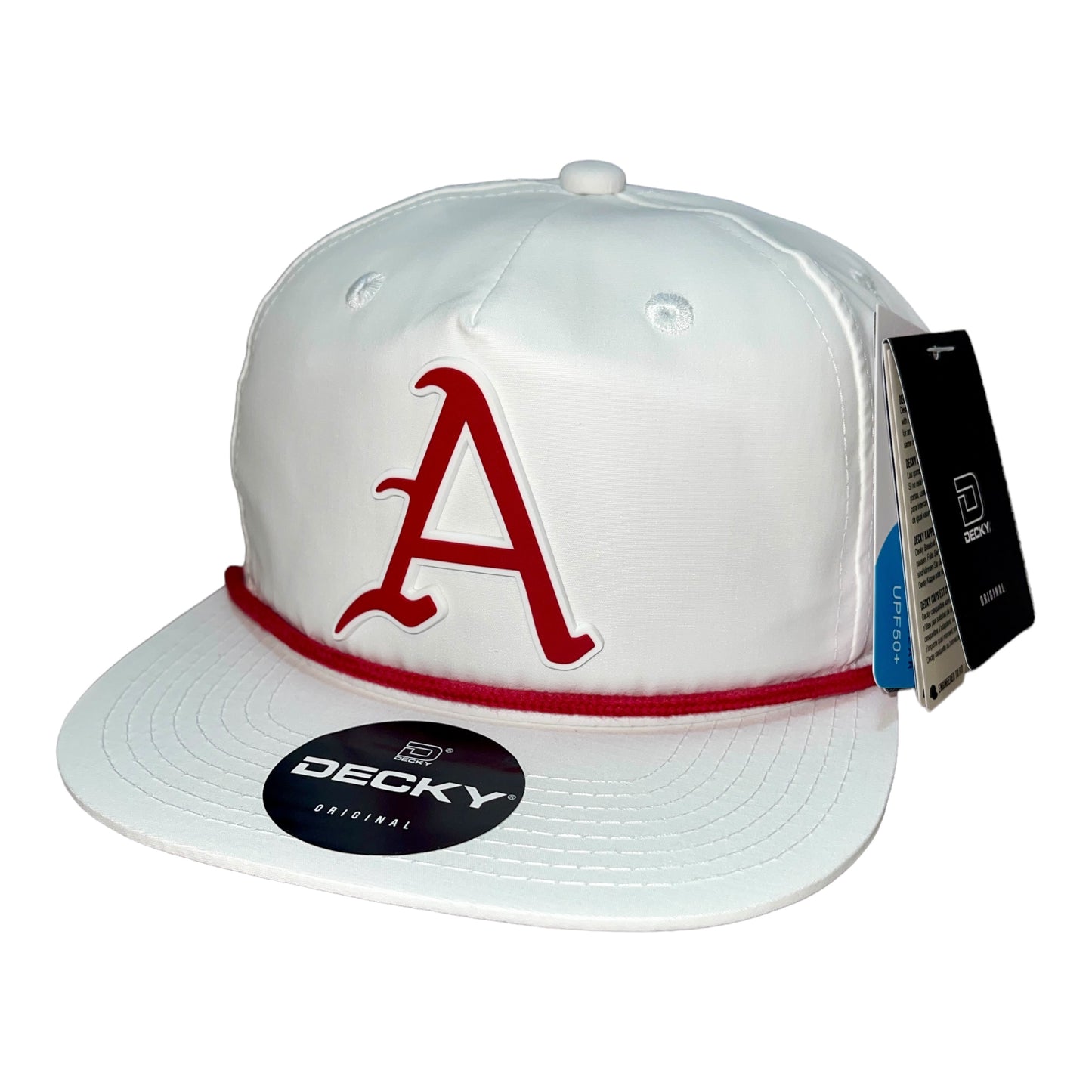 Arkansas Razorbacks Baseball A 3D Classic Rope Hat- White/ Red