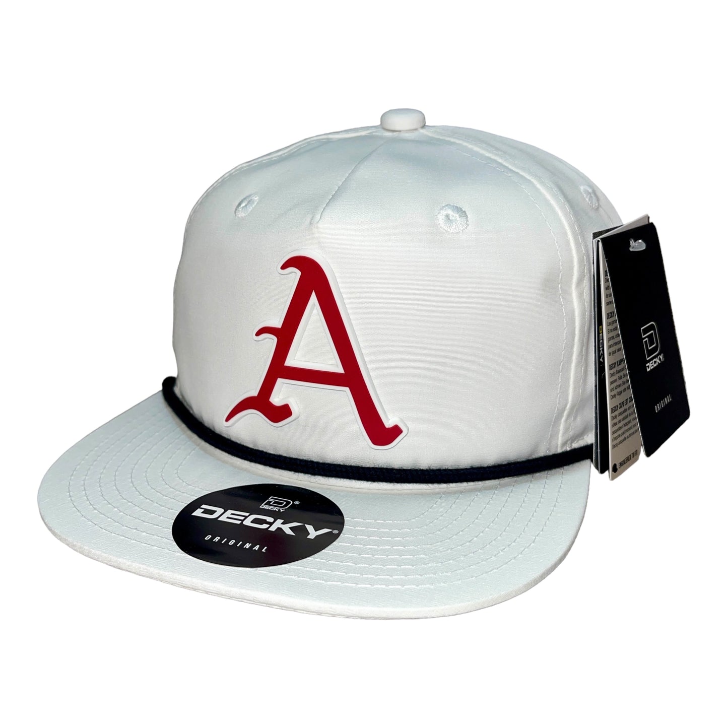 Arkansas Razorbacks Baseball A 3D Classic Rope Hat- White/ Black