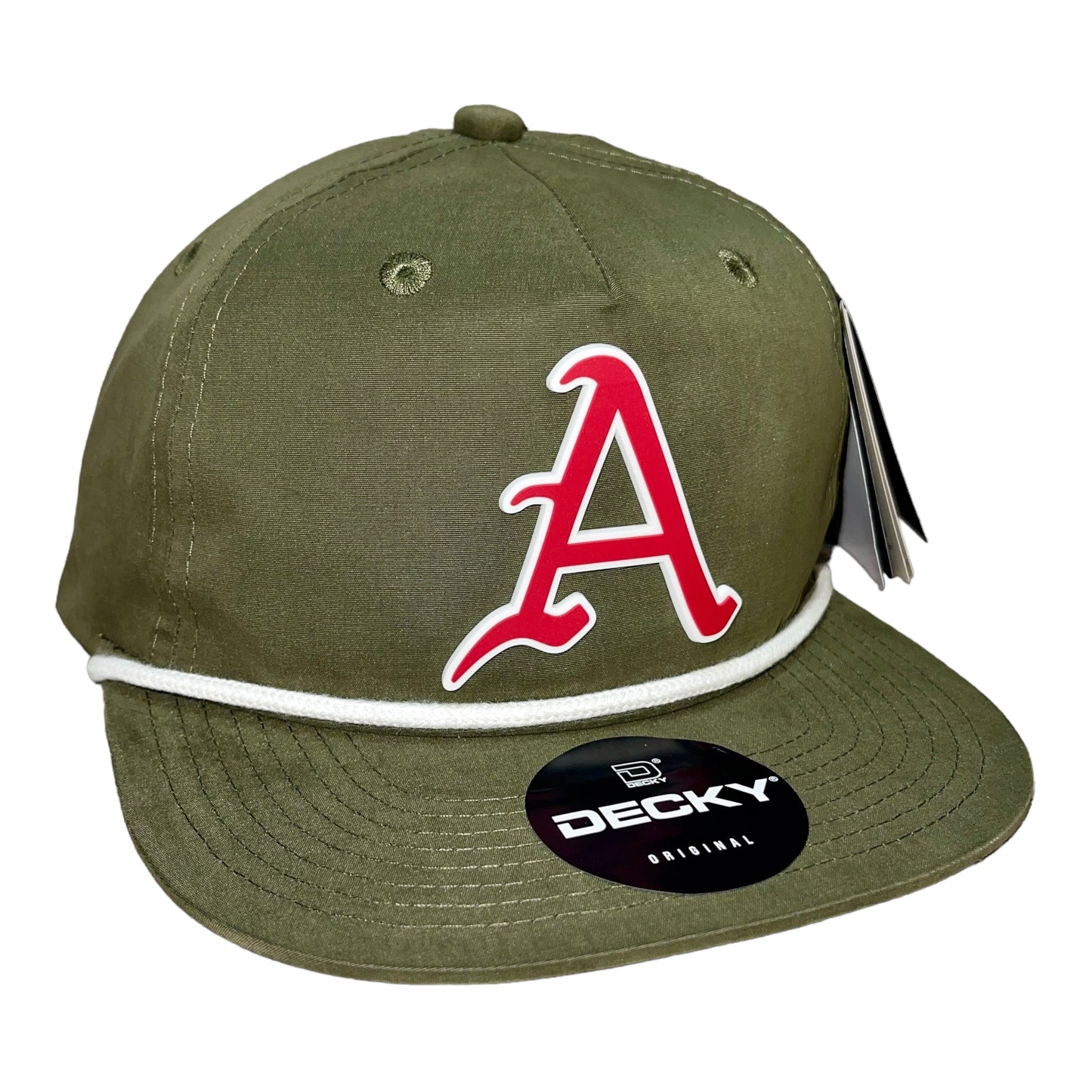 Arkansas Razorbacks Baseball A 3D Classic Rope Hat- Olive/ White