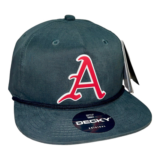 Arkansas Razorbacks Baseball A 3D Classic Rope Hat- Charcoal/ Black