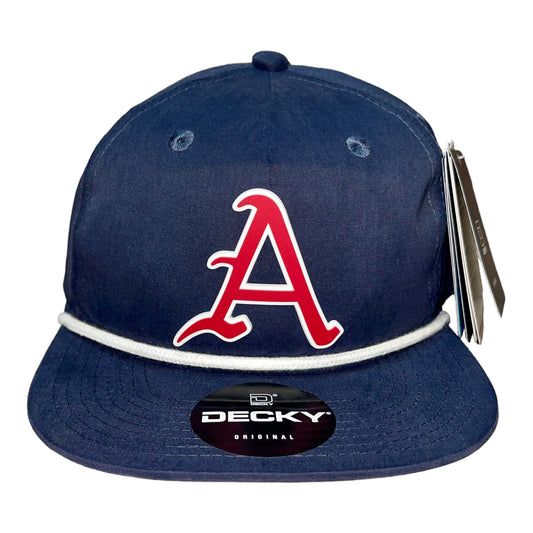 Arkansas Razorbacks Baseball A 3D Classic Rope Hat- Navy/ White