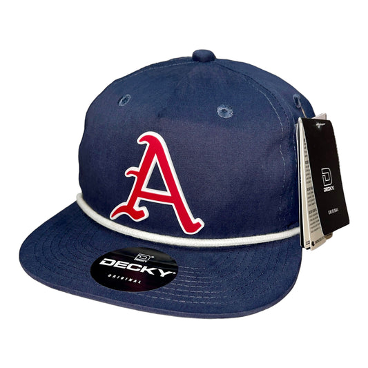 Arkansas Razorbacks Baseball A 3D Classic Rope Hat- Navy/ White