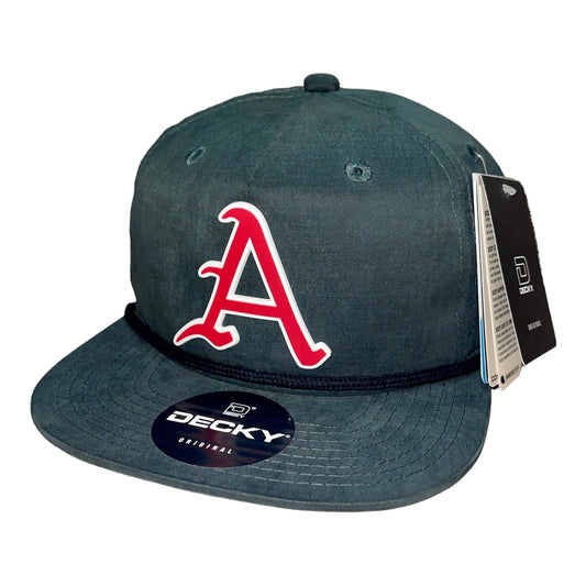 Arkansas Razorbacks Baseball A 3D Classic Rope Hat- Charcoal/ Black