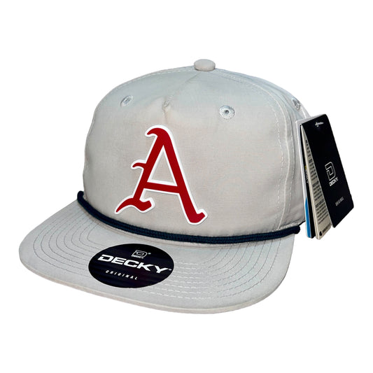 Arkansas Razorbacks Baseball A 3D Classic Rope Hat- Grey/ Charcoal