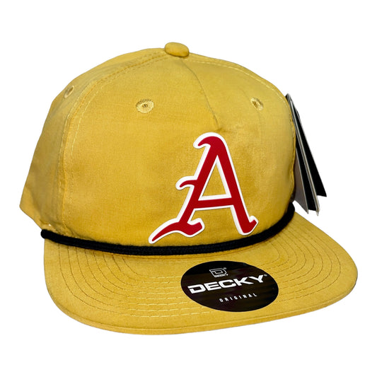 Arkansas Razorbacks Baseball A 3D Classic Rope Hat- Biscuit/ Black