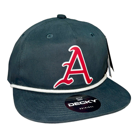 Arkansas Razorbacks Baseball A 3D Classic Rope Hat- Charcoal/ White