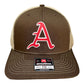 Arkansas Razorbacks Baseball A 3D Snapback Trucker Hat- Brown/ Tan