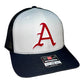 Arkansas Razorbacks Baseball A 3D Snapback Trucker Hat- White/ Black