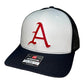 Arkansas Razorbacks Baseball A 3D Snapback Trucker Hat- White/ Black