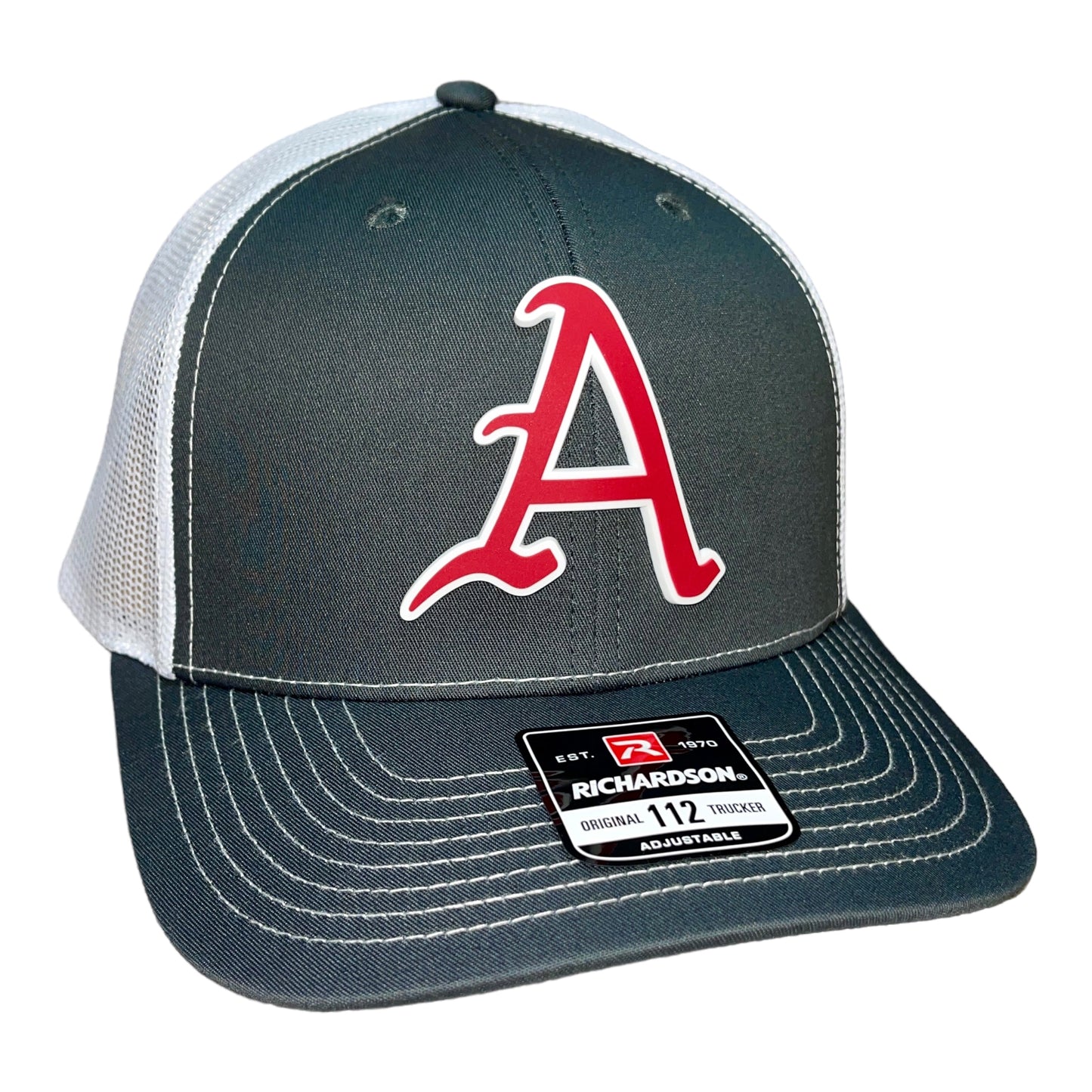 Arkansas Razorbacks Baseball A 3D Snapback Trucker Hat- Charcoal/ White