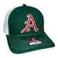 Arkansas Razorbacks Baseball A 3D Snapback Trucker Hat- Dark Green/ White