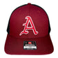 Arkansas Razorbacks Baseball A 3D Snapback Trucker Hat- Cardinal/ Black