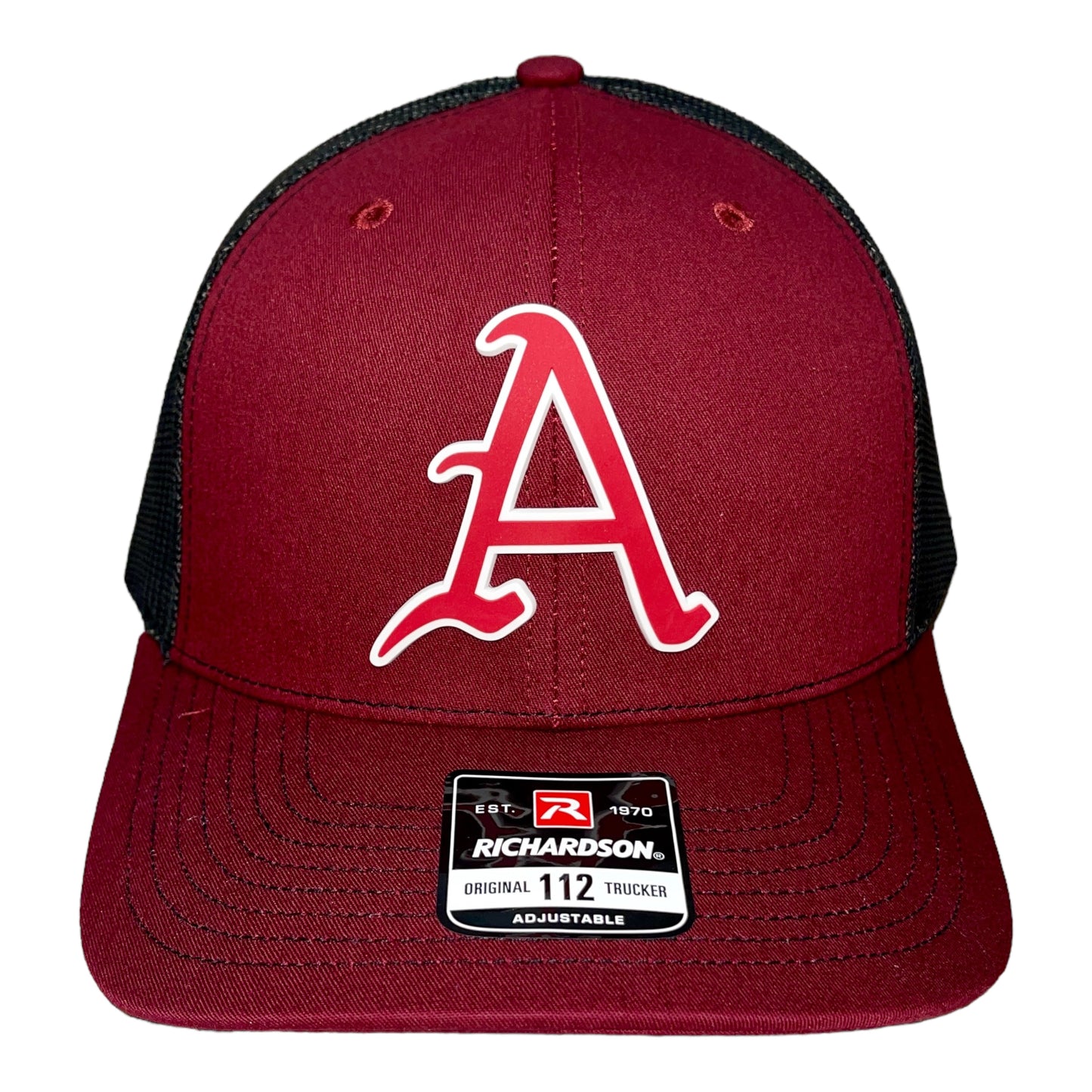 Arkansas Razorbacks Baseball A 3D Snapback Trucker Hat- Cardinal/ Black