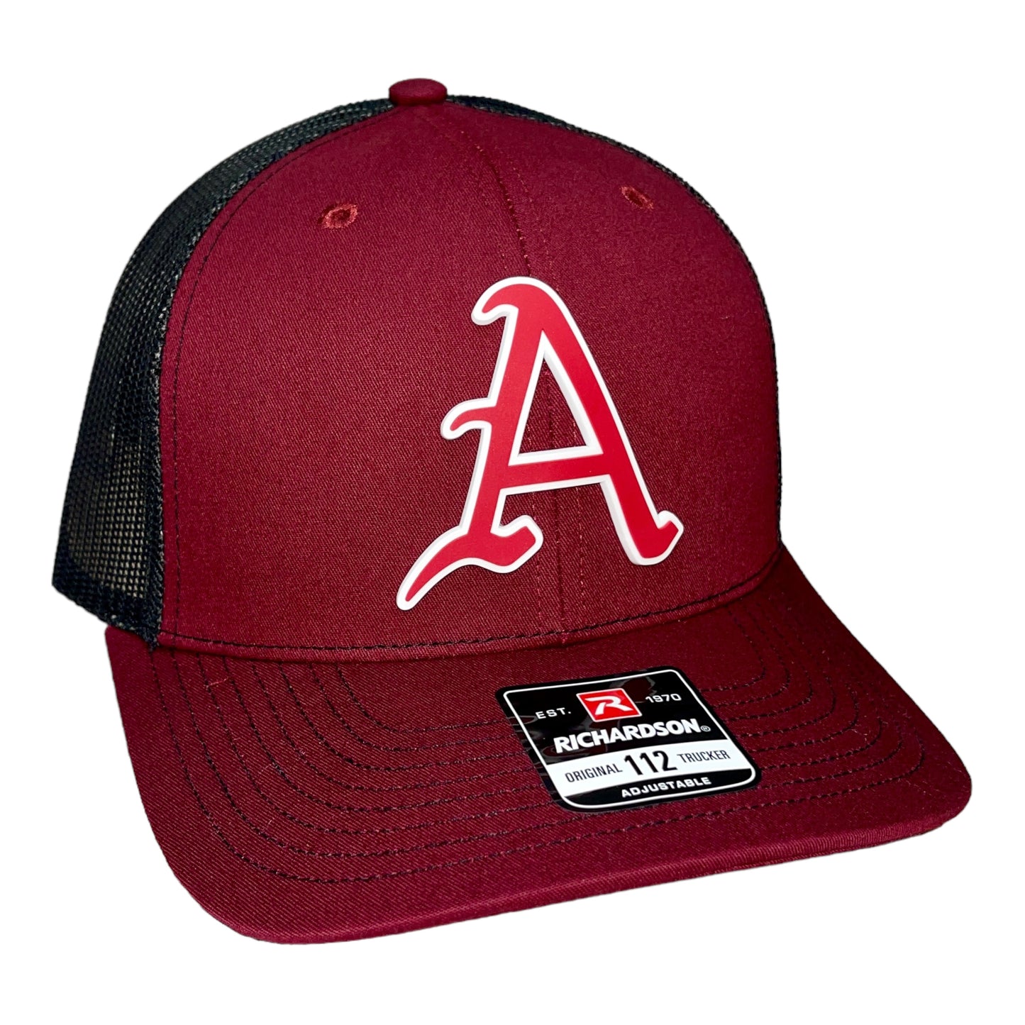 Arkansas Razorbacks Baseball A 3D Snapback Trucker Hat- Cardinal/ Black