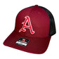 Arkansas Razorbacks Baseball A 3D Snapback Trucker Hat- Cardinal/ Black